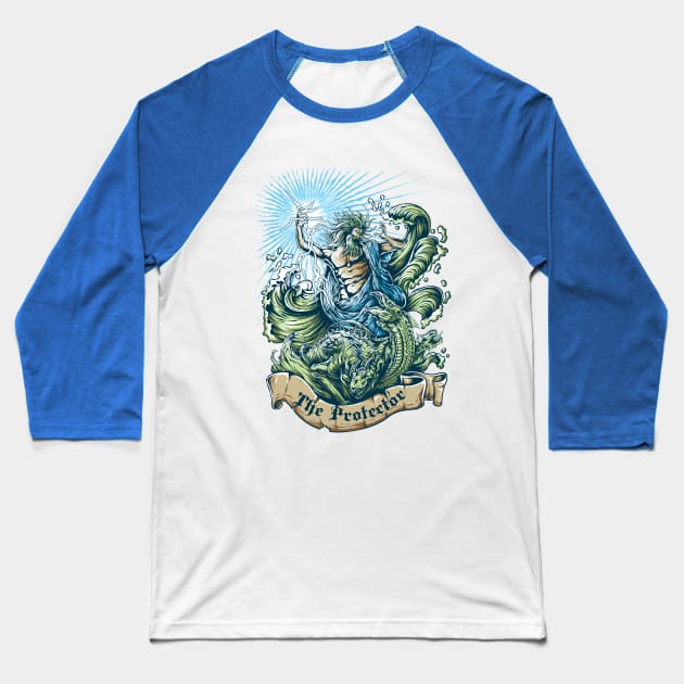 The Protector - Poseidon Baseball T-Shirt by Hariolf´s Mega Store